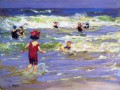 Kleines Meer Badende Impressionist Strand Edward Henry Potthast